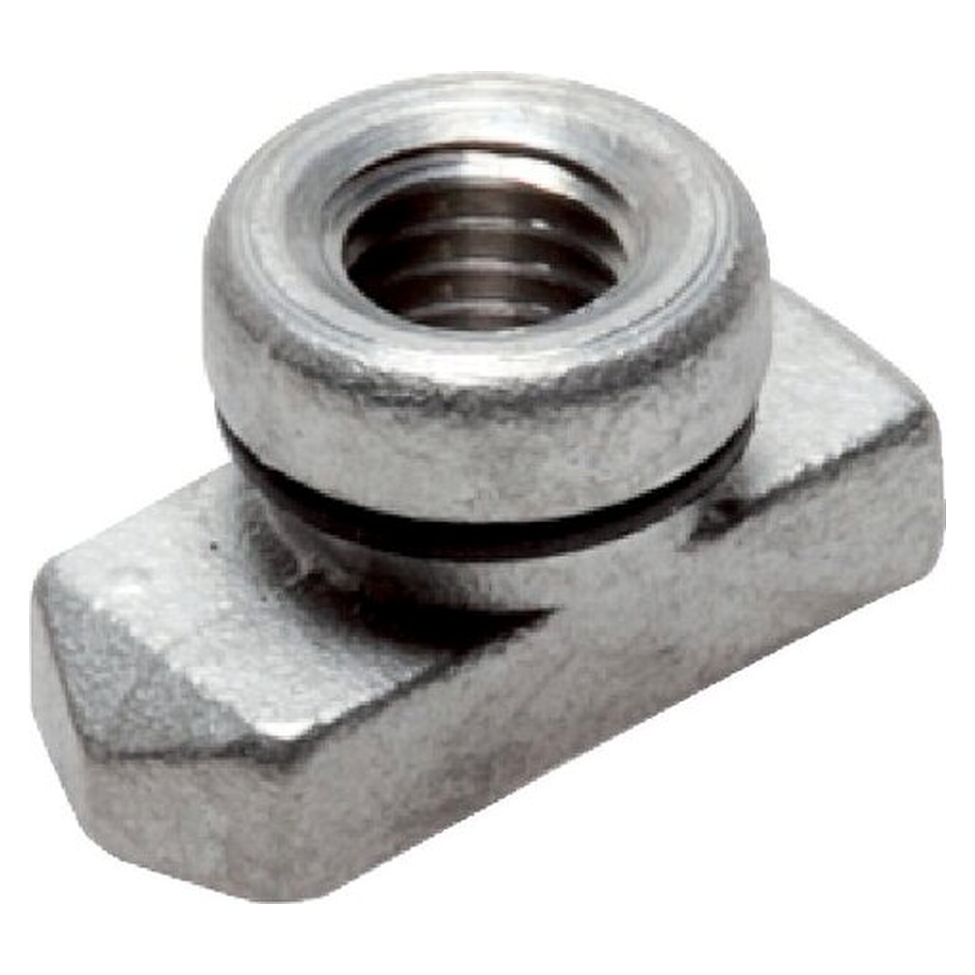 Rail nut light series, M 6, 1.4571, thread M 6, size (pipe clamp) 0 - 6, light series