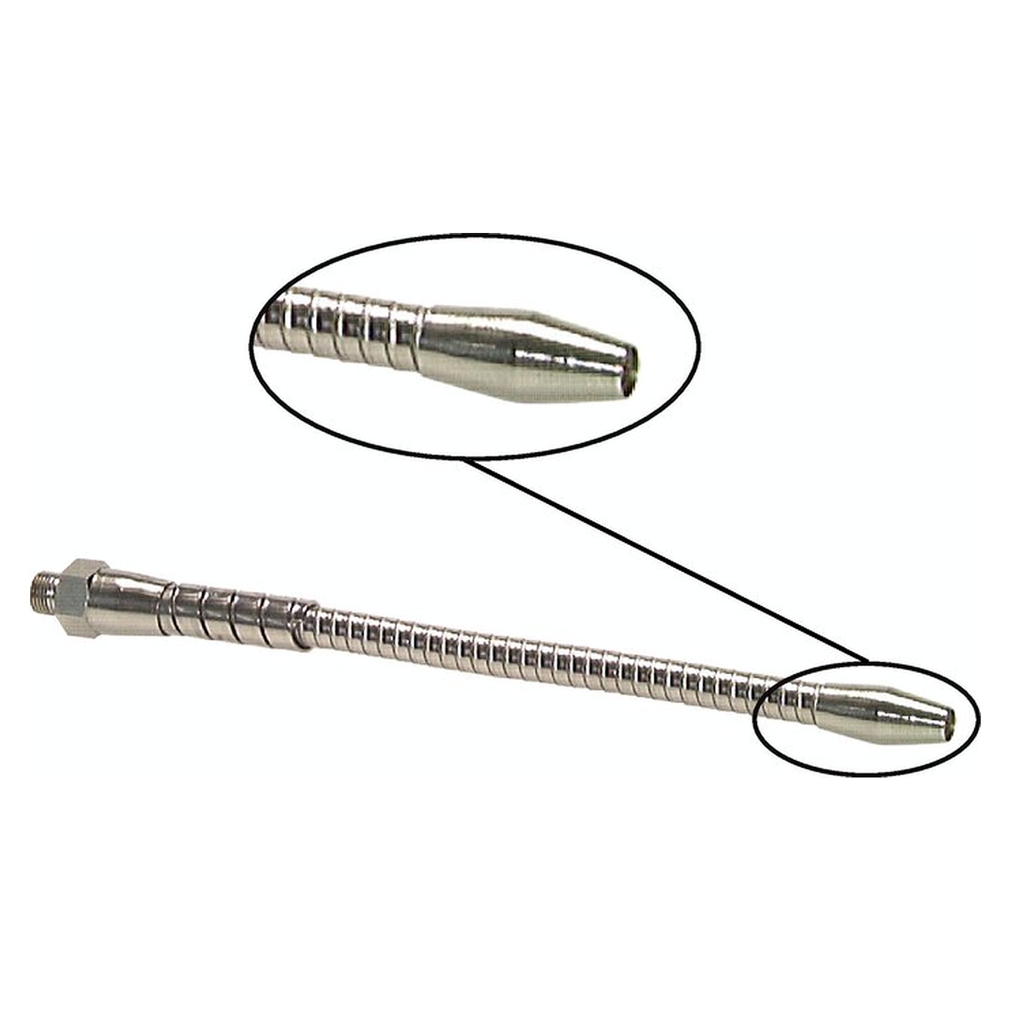 Metal coolant hose 320mm, G 3/8", DN 8 mm, version male thread / nozzle (standard)