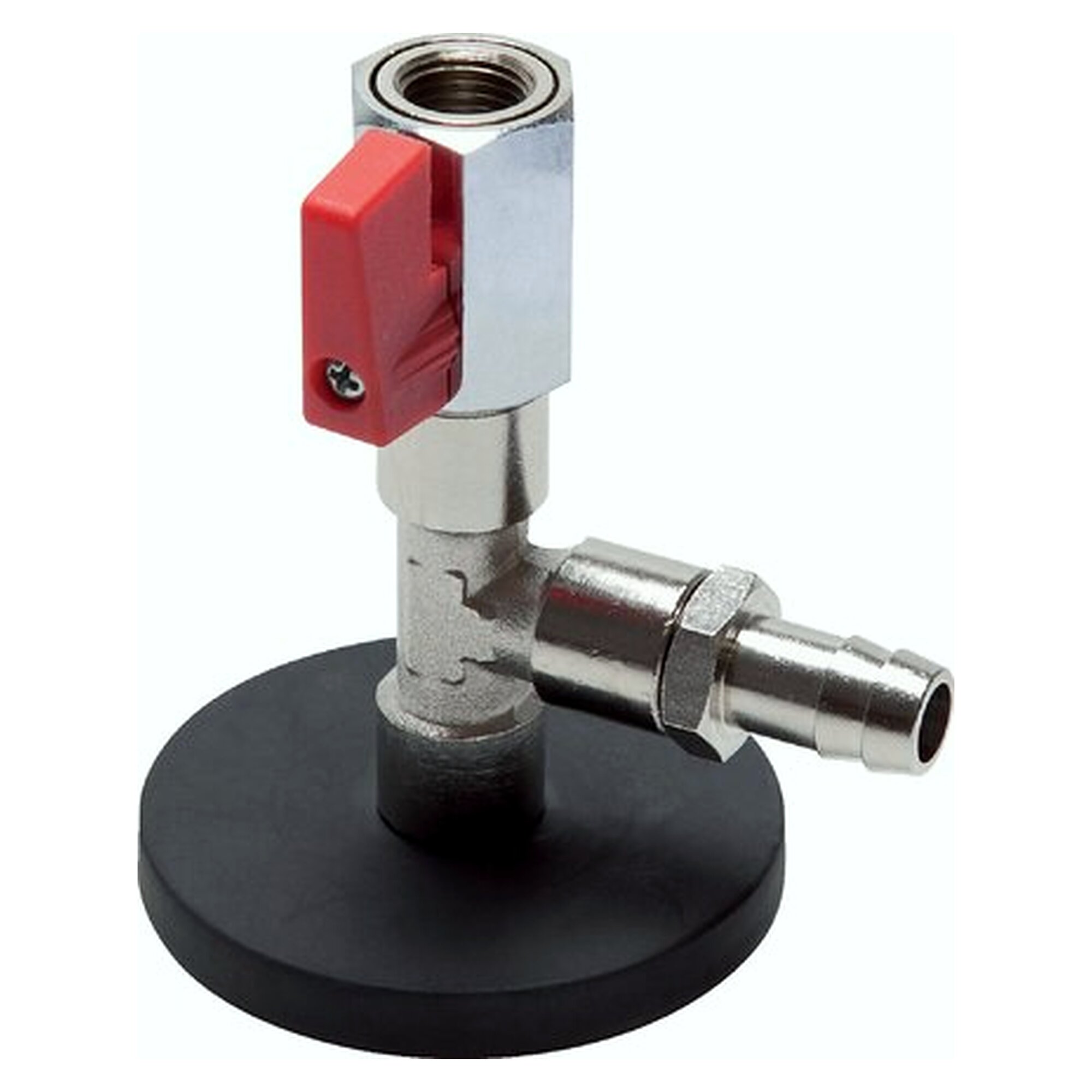 Magnethalter für 1/4"-Schlauch mit Kugelhahn und 13 mm Schlauchnippel