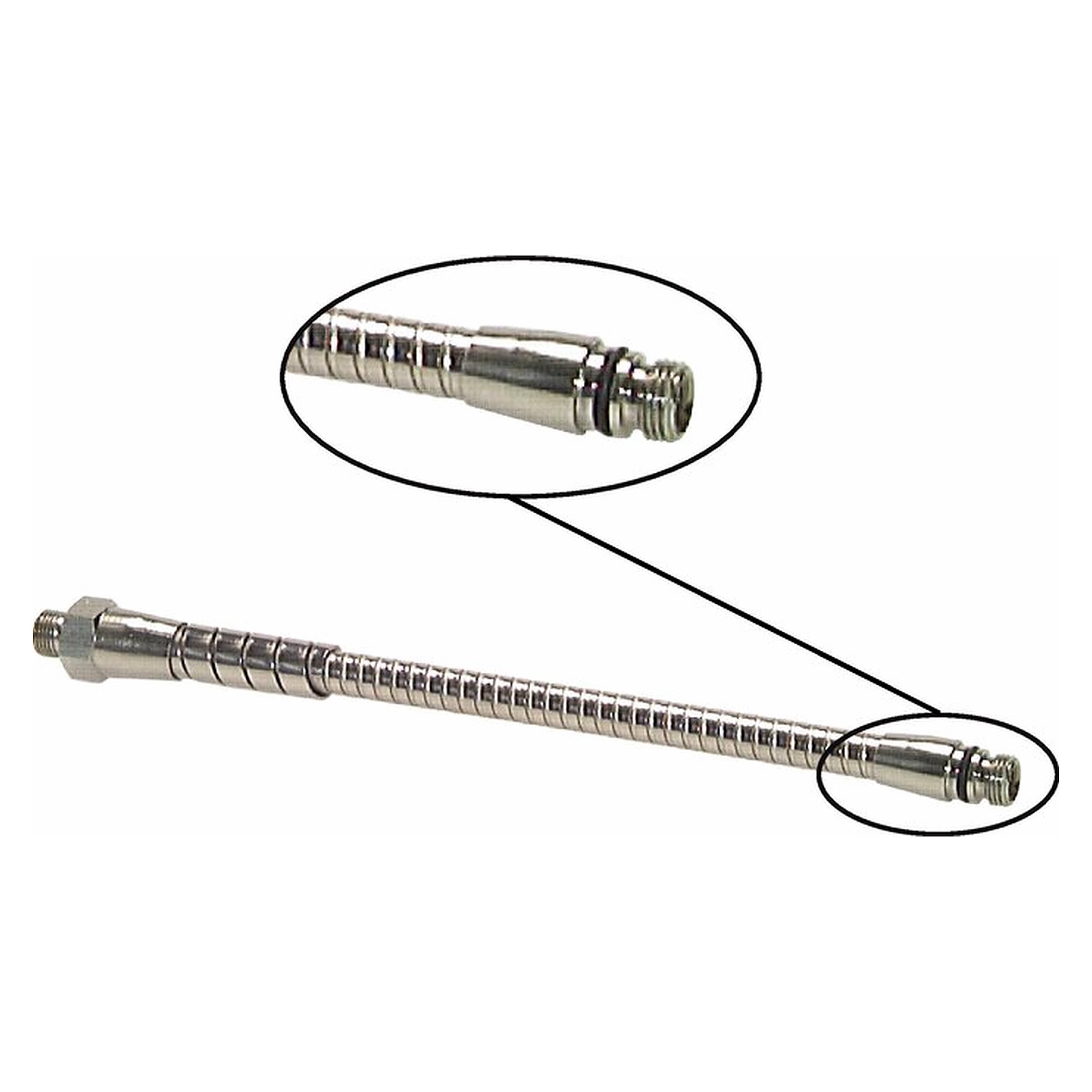 Metall-Kühlmittelschlauch 400mm, G 1/4" M 12x1, DN 6 mm, Länge 400 mm