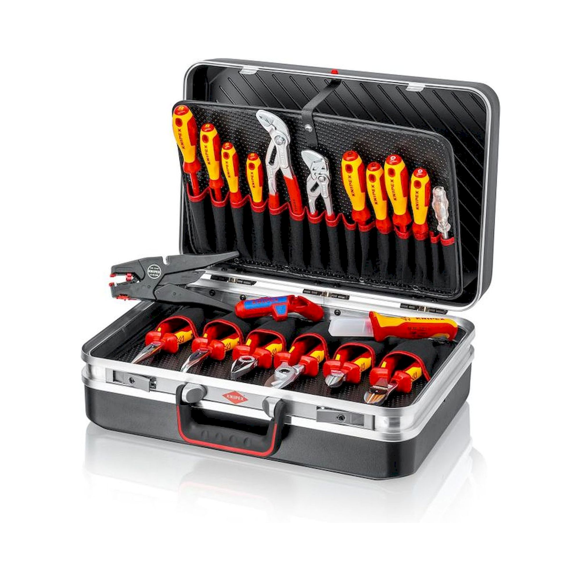 Knipex 00 21 20. Werkzeugkoffer "VisioN24" Elektro, 24-teilig