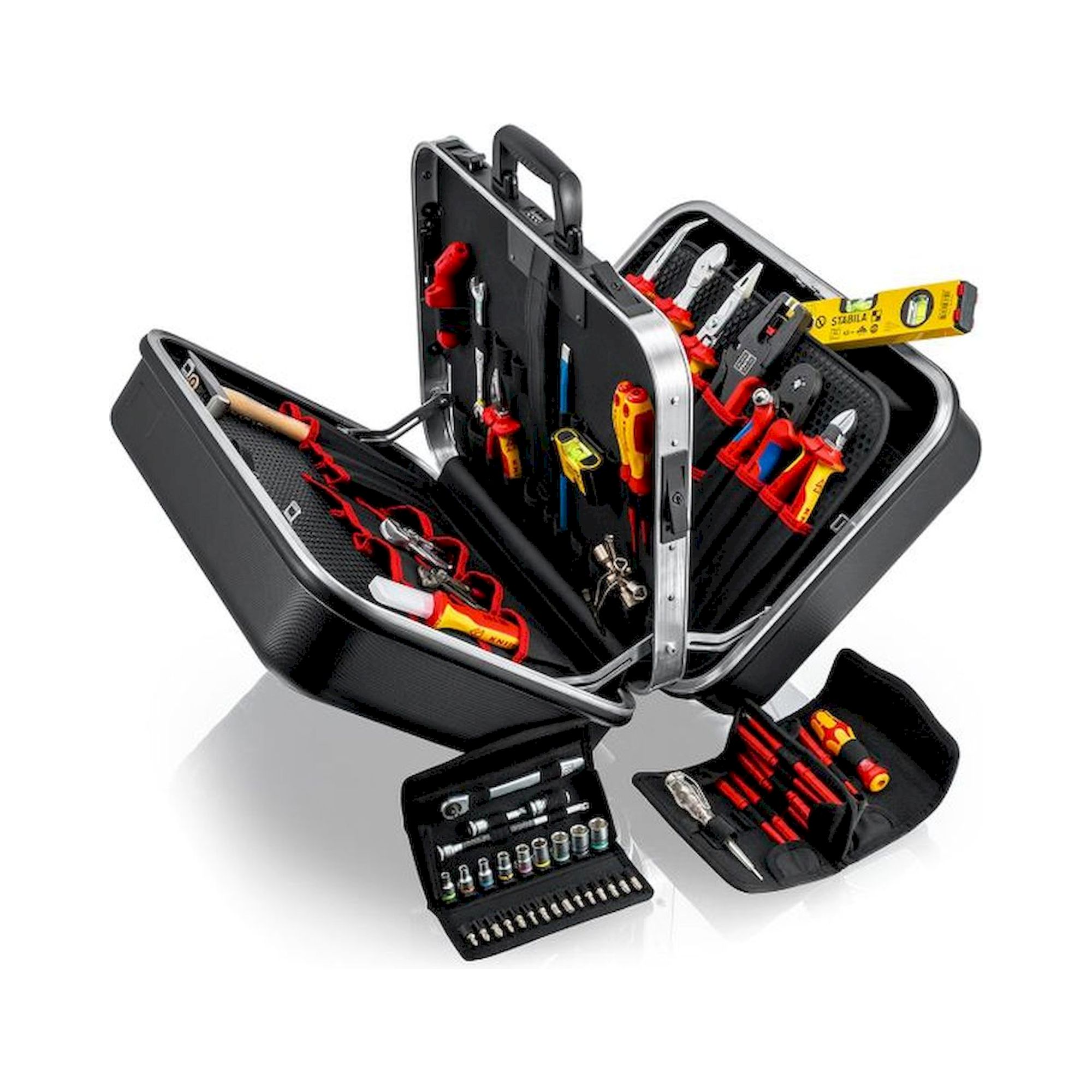 Knipex 00 21 42. Werkzeugkoffer "BIG Twin" Elektro, 63-teilig
