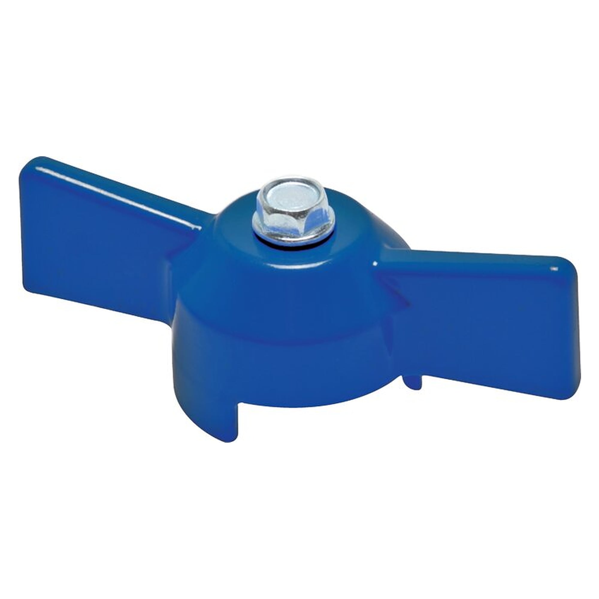 Kombigriff für Kugelhähne, Größe 4, Knebel, Aluminium lackiert, blau