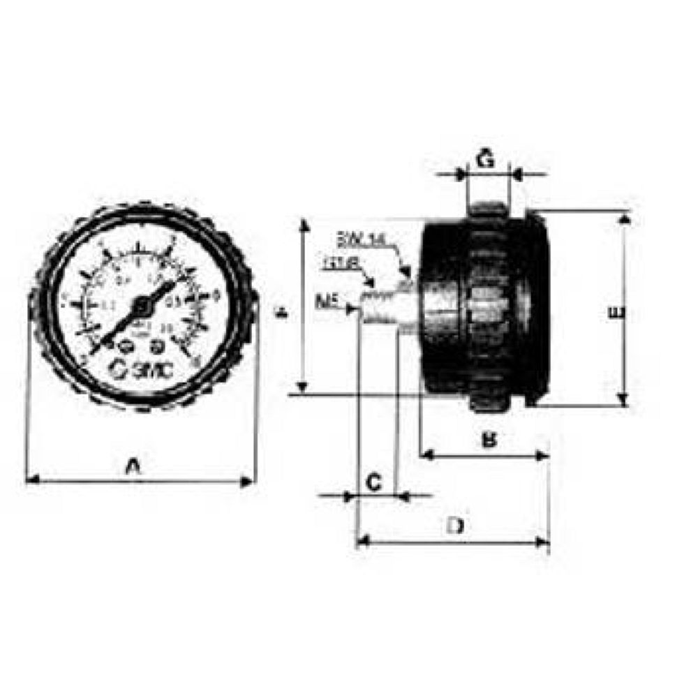 SMC KP8-10-50. Panel-Manometer