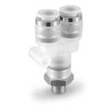 SMC KPQU10-02. Male Branch for Air Drive System - KPQU/KPGU