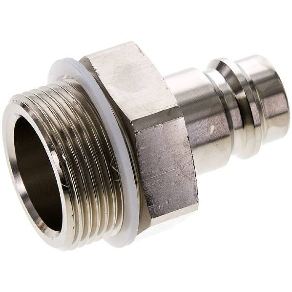 Kupplungsstecker (NW19) G 1-1/4"(AG), Messing vernickelt