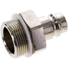 Kupplungsstecker (NW19) G 1-1/4"(AG), Messing vernickelt