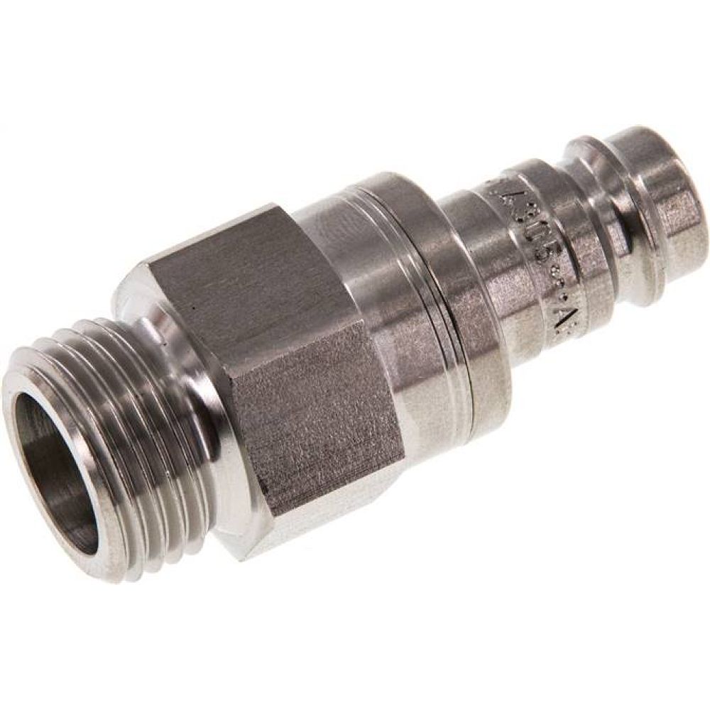 Kupplungsstecker (NW10) G 1/2"(AG), Edelstahl