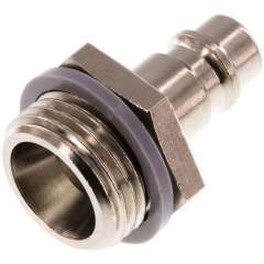 Kupplungsstecker (NW7,2) G 1/2"(AG), Messing vernickelt