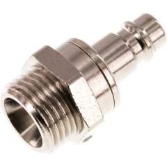 Kupplungsstecker (NW7,2) G 1/2"(AG), Messing vernickelt