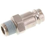 Kupplungsstecker (NW10) R 1/4"(AG), Stahl gehärtet & vernickelt