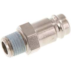Kupplungsstecker (NW10) R 1/4"(AG), Stahl gehärtet & vernickelt