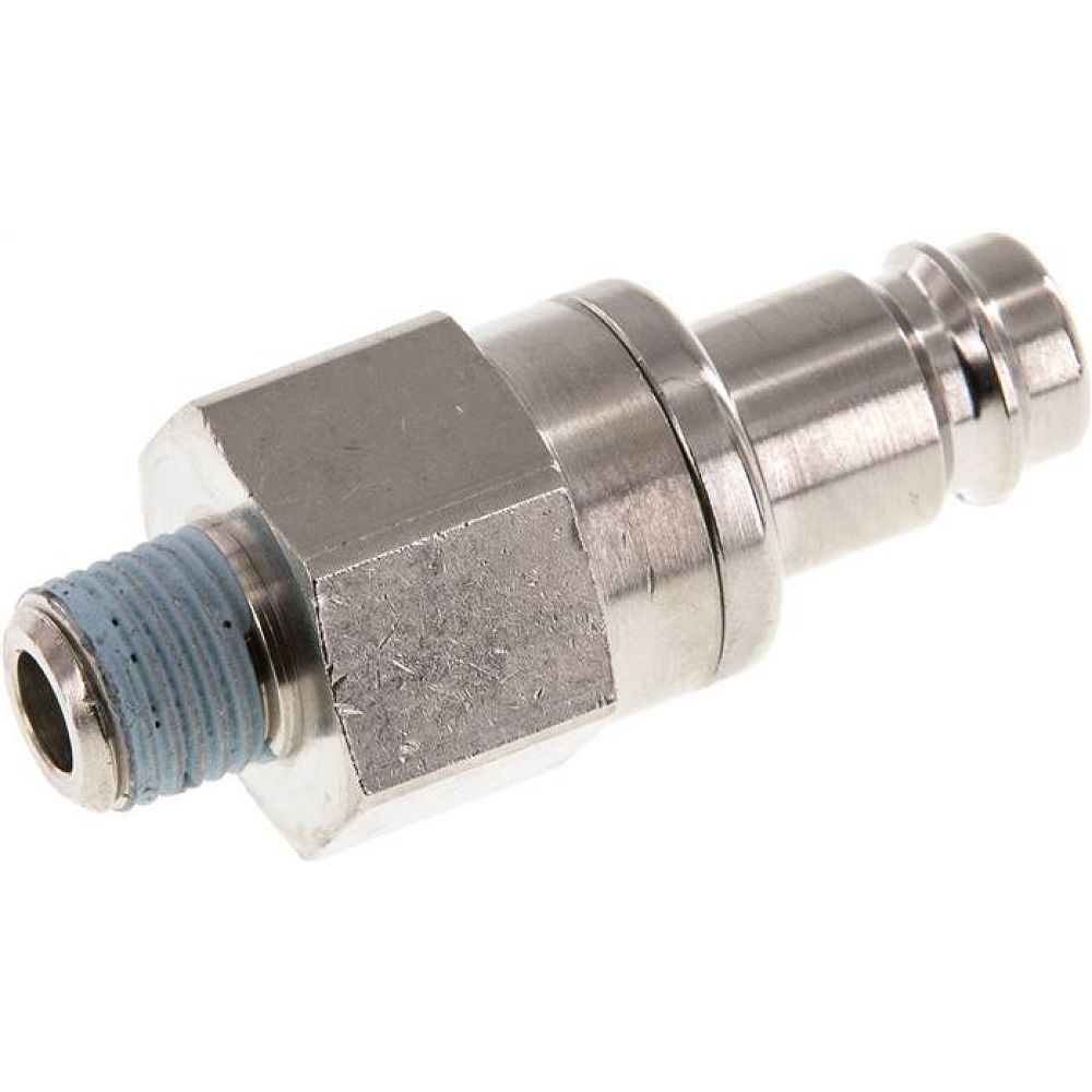 Kupplungsstecker (NW10) R 1/4"(AG), Messing vernickelt