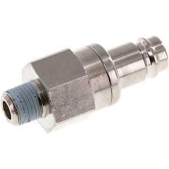 Kupplungsstecker (NW10) R 1/4"(AG), Messing vernickelt