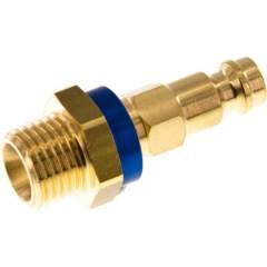 Kupplungsstecker (NW5) G 1/4"(AG), blau, Sechseck SW10