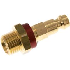 Kupplungsstecker (NW5) G 1/4"(AG), rot, Achteck SW10