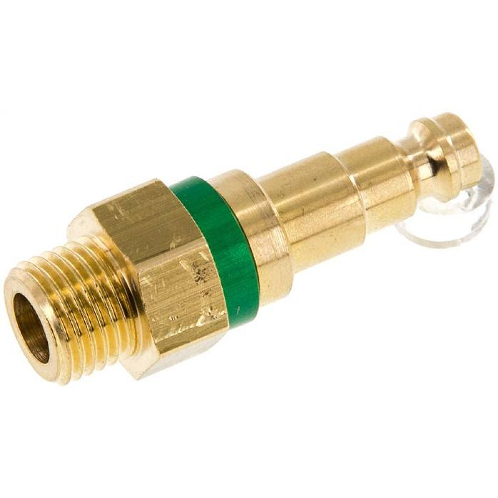 Parker KSG 14 NW5 BA-GRC. Kupplungsstecker (NW5) G 1/4"(AG), grün, Kreis Ø 10,5 mm