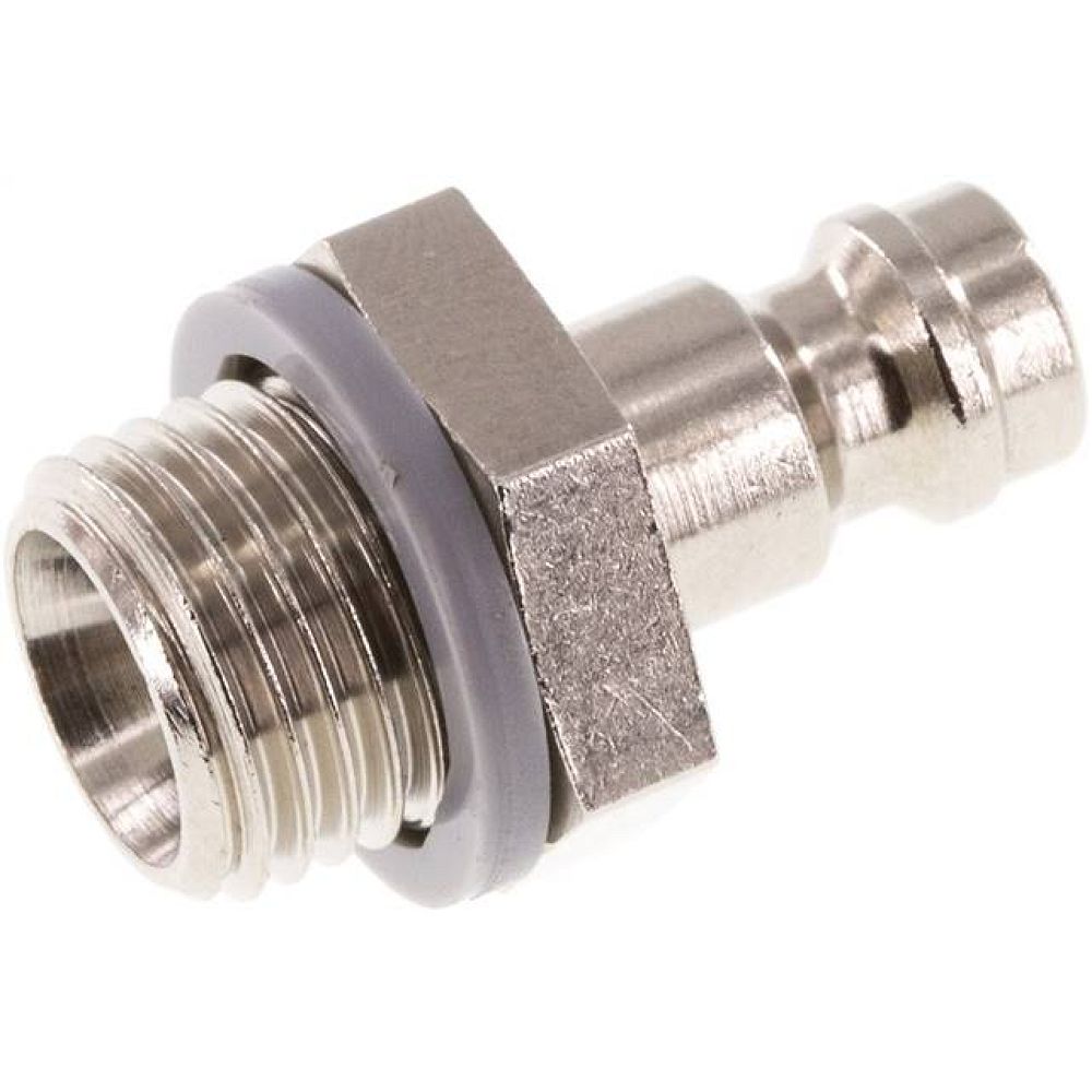 Kupplungsstecker (NW5) G 1/4"(AG), Messing vernickelt