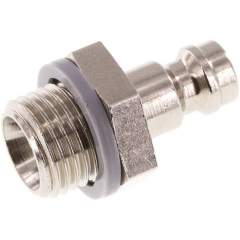 Kupplungsstecker (NW5) G 1/4"(AG), Messing vernickelt