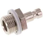 Kupplungsstecker (NW2,7) G 1/8"(AG), Messing vernickelt