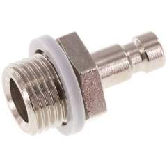 Kupplungsstecker (NW2,7) G 1/8"(AG), Messing vernickelt