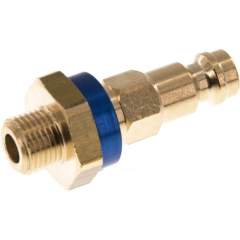 Kupplungsstecker (NW5) G 1/8"(AG), blau, Sechseck SW10