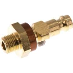 Kupplungsstecker (NW5) G 1/8"(AG), braun, Dreieck 9,5 mm