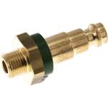 Kupplungsstecker (NW5) G 1/8"(AG), grün, Kreis Ø 10,5 mm