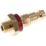 Kupplungsstecker (NW5) G 1/8"(AG), rot, Achteck SW10