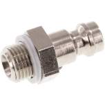 Kupplungsstecker (NW5) G 1/8"(AG), Messing vernickelt