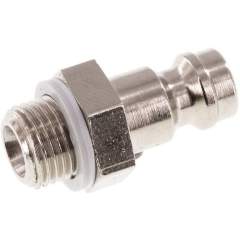 Kupplungsstecker (NW5) G 1/8"(AG), Messing vernickelt