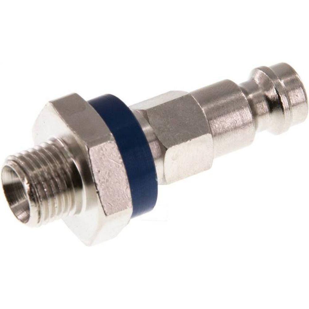 Kupplungsstecker (NW5) G 1/8"(AG), blau, Sechseck SW10