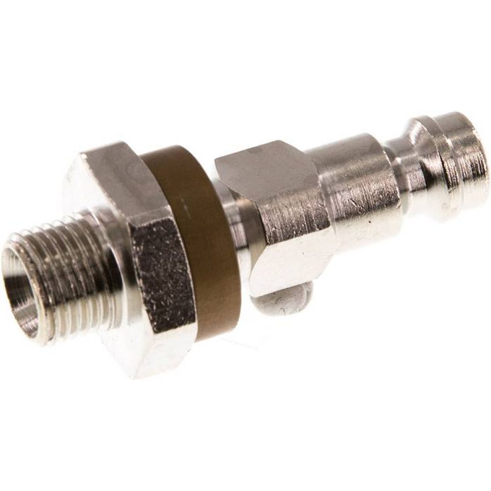 Kupplungsstecker (NW5) G 1/8"(AG), braun, Dreieck 9,5 mm