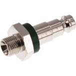 Kupplungsstecker (NW5) G 1/8"(AG), grün, Kreis Ø 10,5 mm