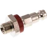 Kupplungsstecker (NW5) G 1/8"(AG), rot, Achteck SW10