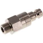 Kupplungsstecker (NW5) G 1/8"(AG), Messing vernickelt