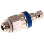 Kupplungsstecker (NW5) G 1/8"(AG), Messing vernickelt