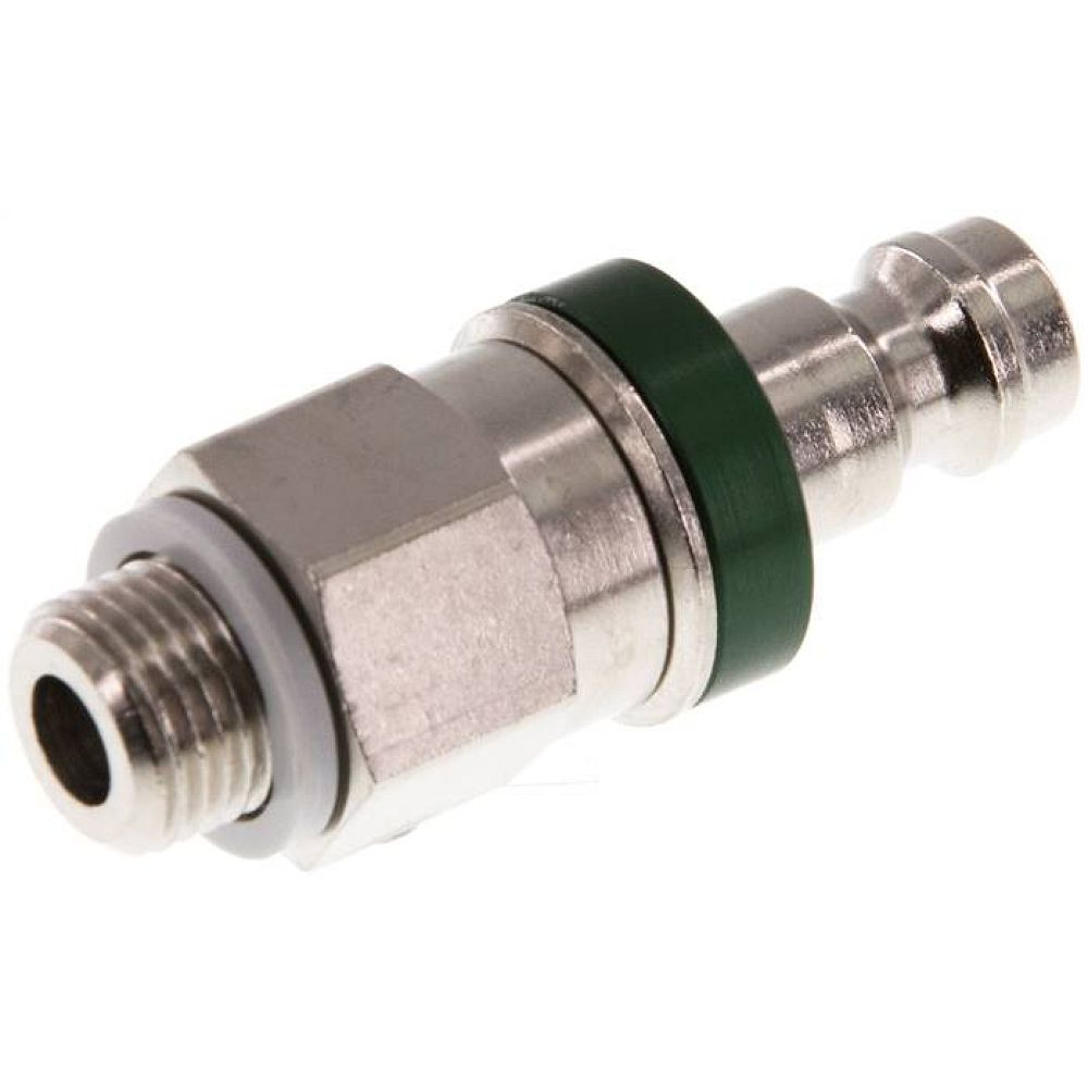 Kupplungsstecker (NW5) G 1/8"(AG), Messing vernickelt