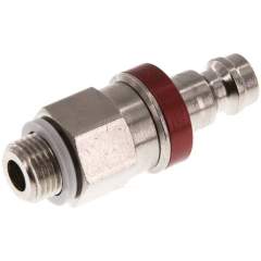 Kupplungsstecker (NW5) G 1/8"(AG), Messing vernickelt