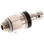 Kupplungsstecker (NW5) G 1/8"(AG), Messing vernickelt