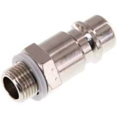 Kupplungsstecker (NW7,2) G 1/8"(AG), Messing vernickelt