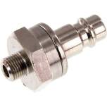 Kupplungsstecker (NW7,2) G 1/8"(AG), Messing vernickelt