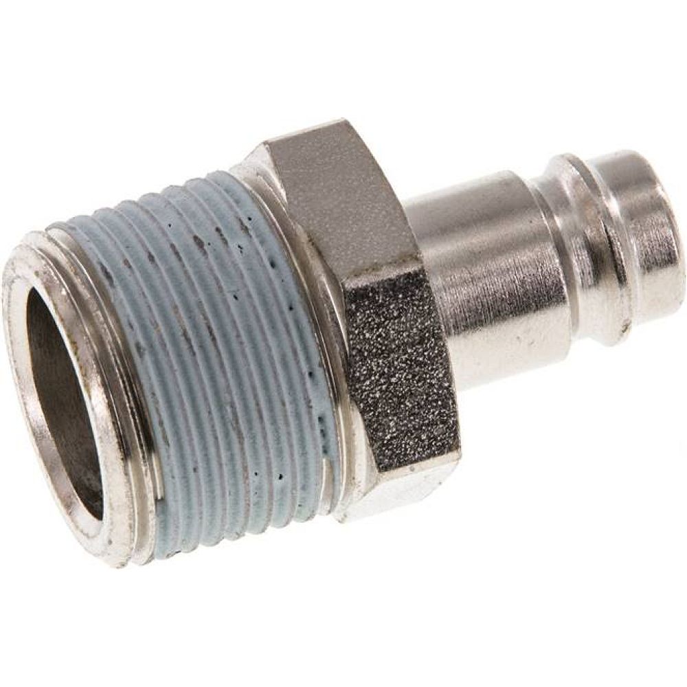 Kupplungsstecker (NW10) R 3/4"(AG), Stahl gehärtet & vernickelt