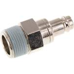 Kupplungsstecker (NW10) R 3/4"(AG), Messing vernickelt