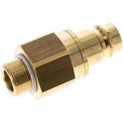 Kupplungsstecker (NW19) G 3/4"(AG), Messing