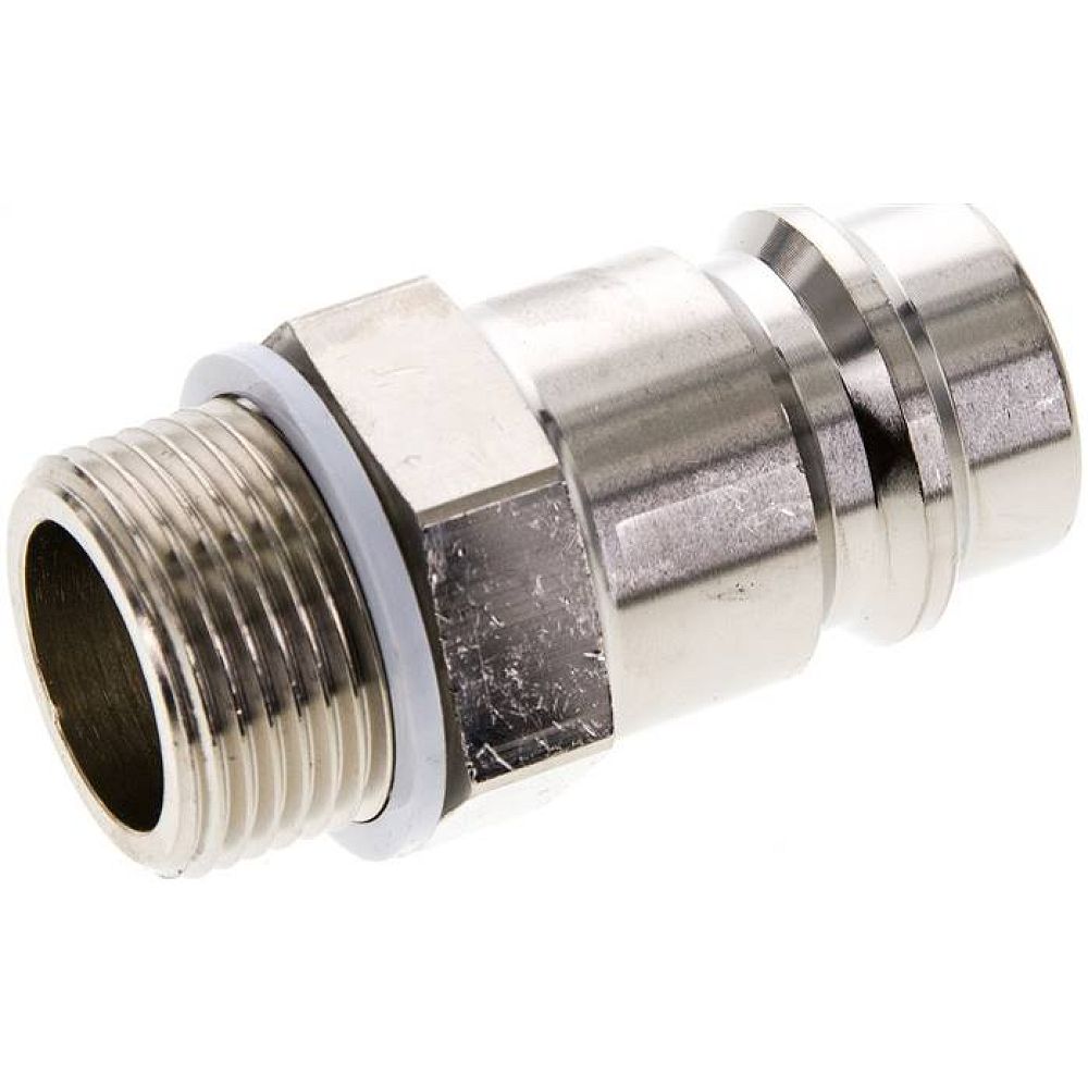 Kupplungsstecker (NW19) G 3/4"(AG), Messing vernickelt
