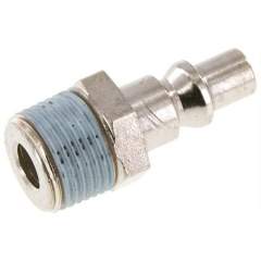 Kupplungsstecker (ARO/ORION) R 3/8"(AG), Stahl gehärtet & vernickelt