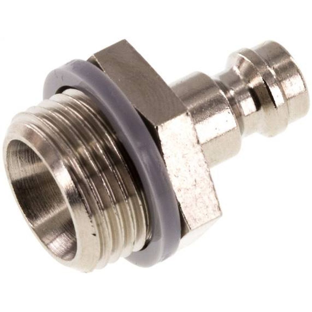 Kupplungsstecker (NW5) G 3/8"(AG), Messing vernickelt