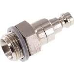 Kupplungsstecker (NW5) G 3/8"(AG), Messing vernickelt