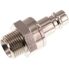 Kupplungsstecker (NW7,2) G 3/8"(AG), Messing vernickelt